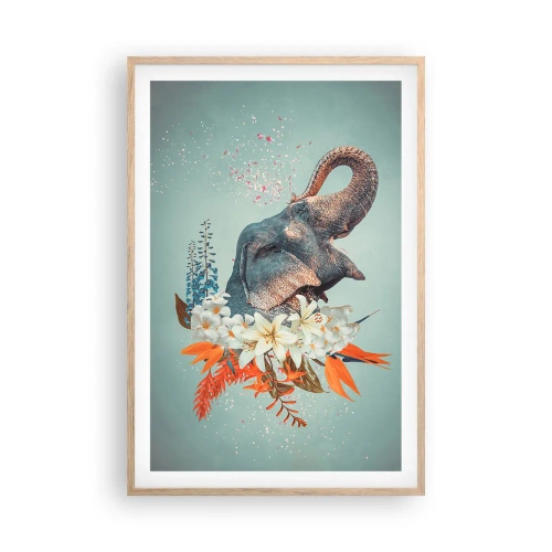 Poster in light oak frame - Roar of Joy - 61x91 cm