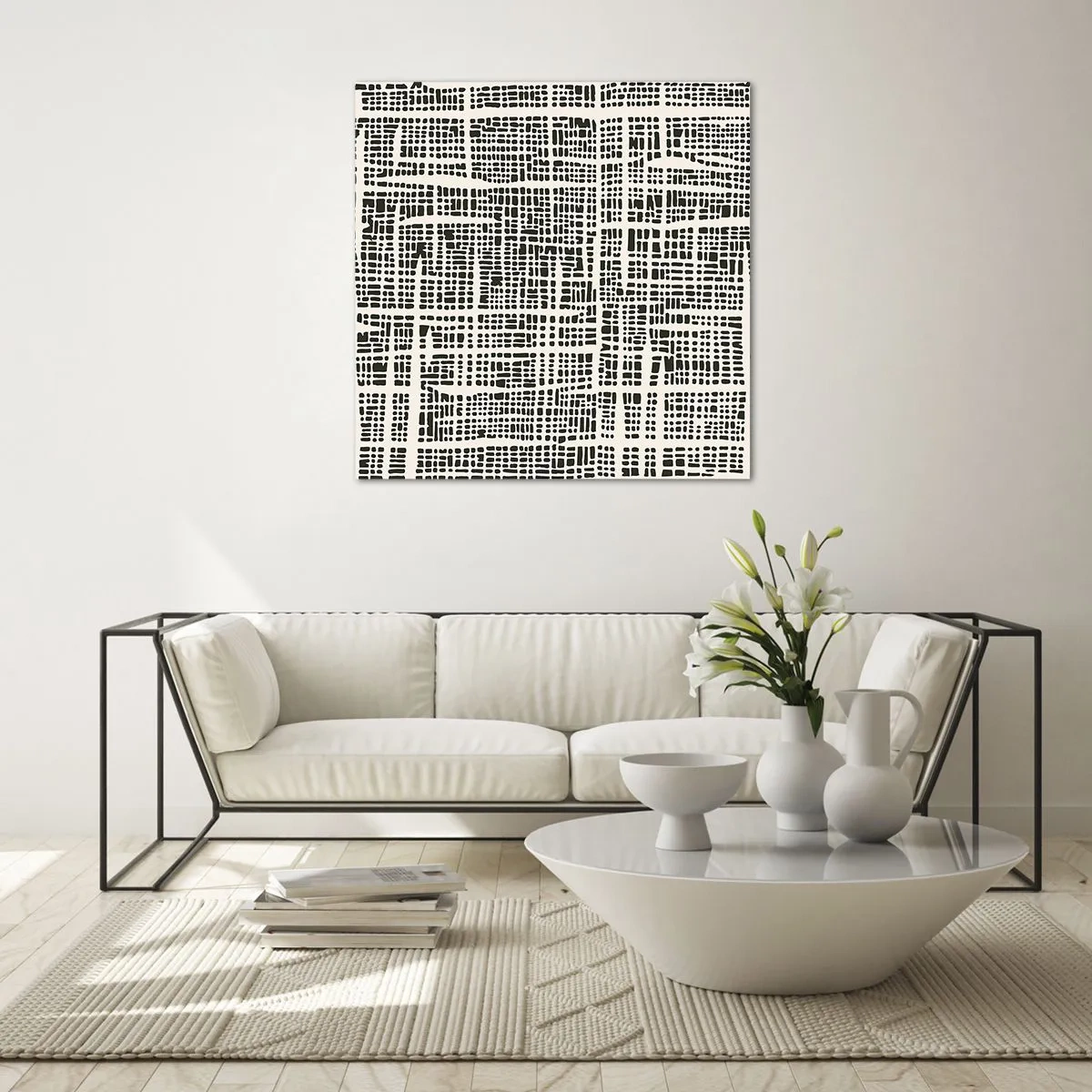 Glass picture - Woven Composition - 50x50 cm