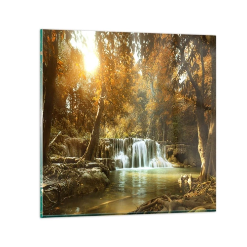 Glass picture - Park Cascade - 30x30 cm