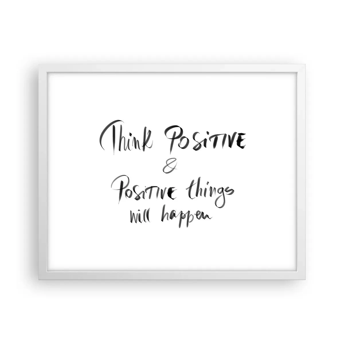 Poster in white frmae - How to Live? - 50x40 cm