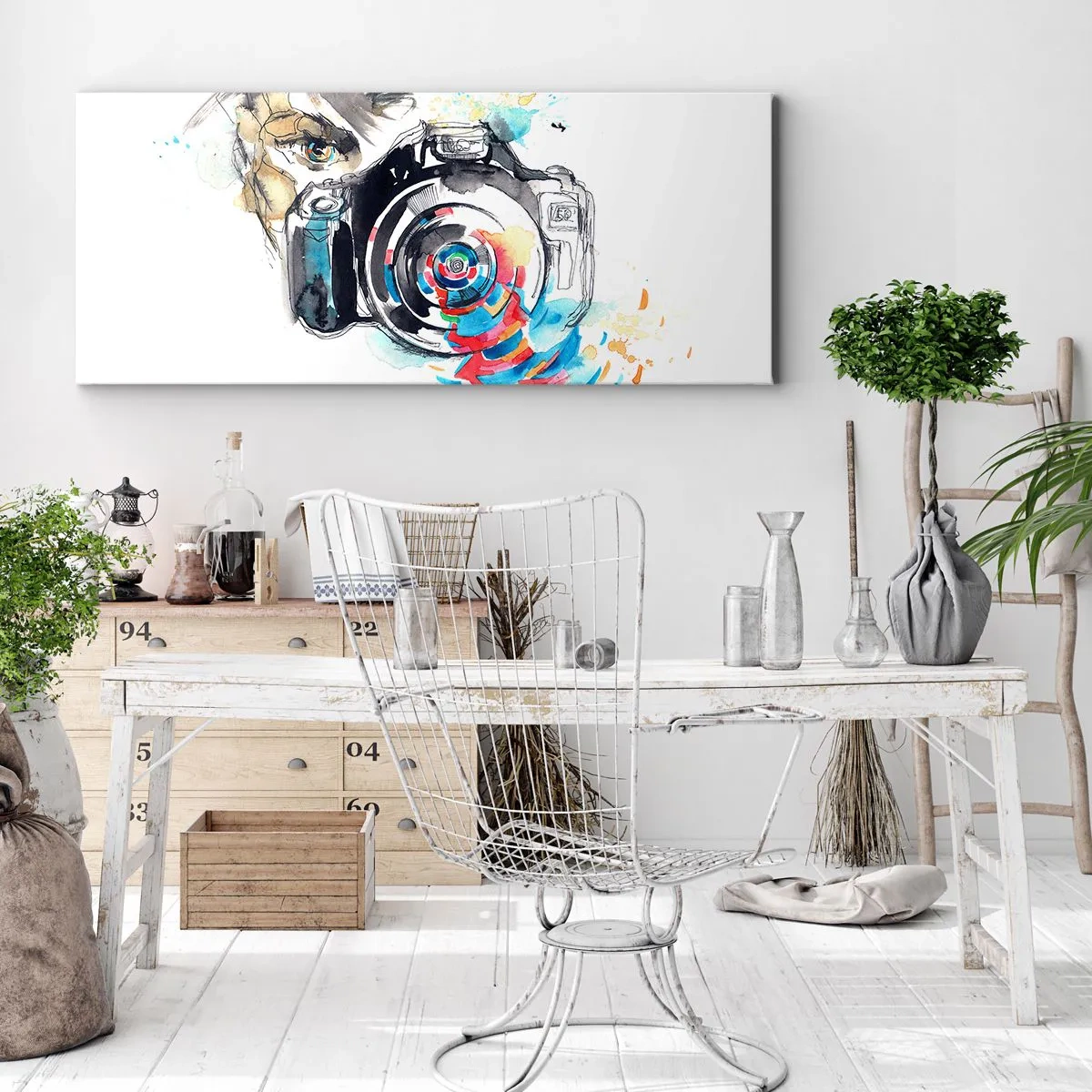 Canvas picture - In the Eye of the Lens - 140x50 cm
