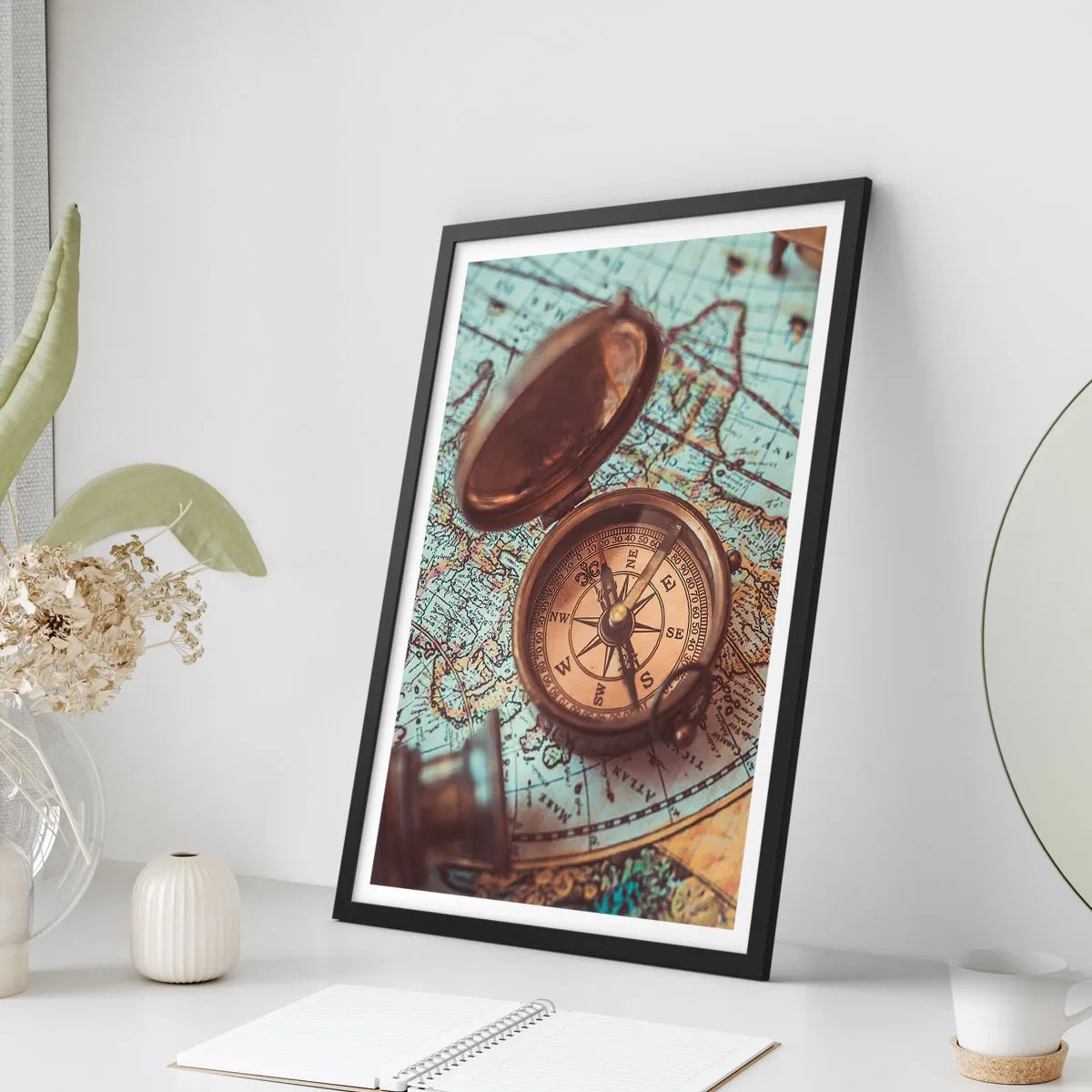 Poster in black frame - For Adventurers - 40x50 cm