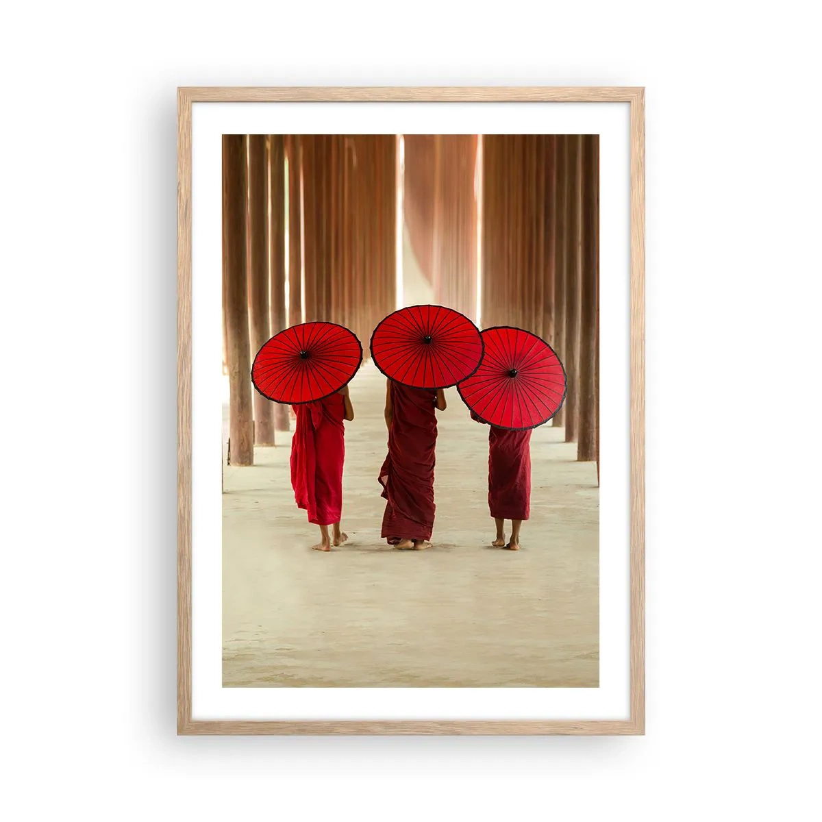 Poster in light oak frame - On the Way to Pure Country - 50x70 cm