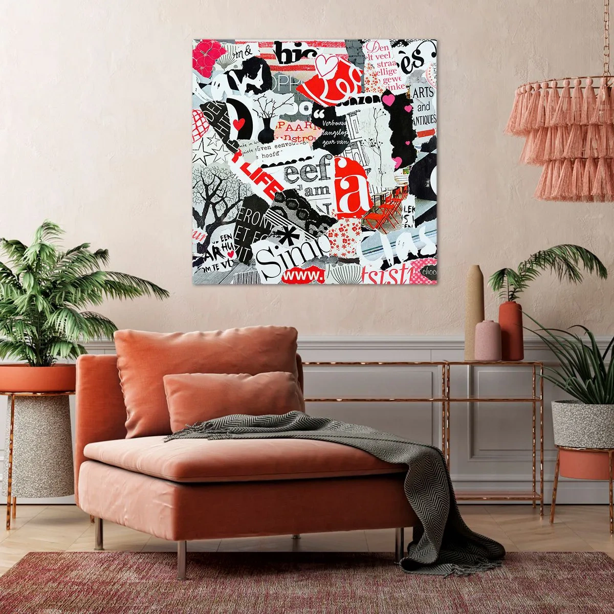 Canvas picture - Hipster's Collage - 40x40 cm