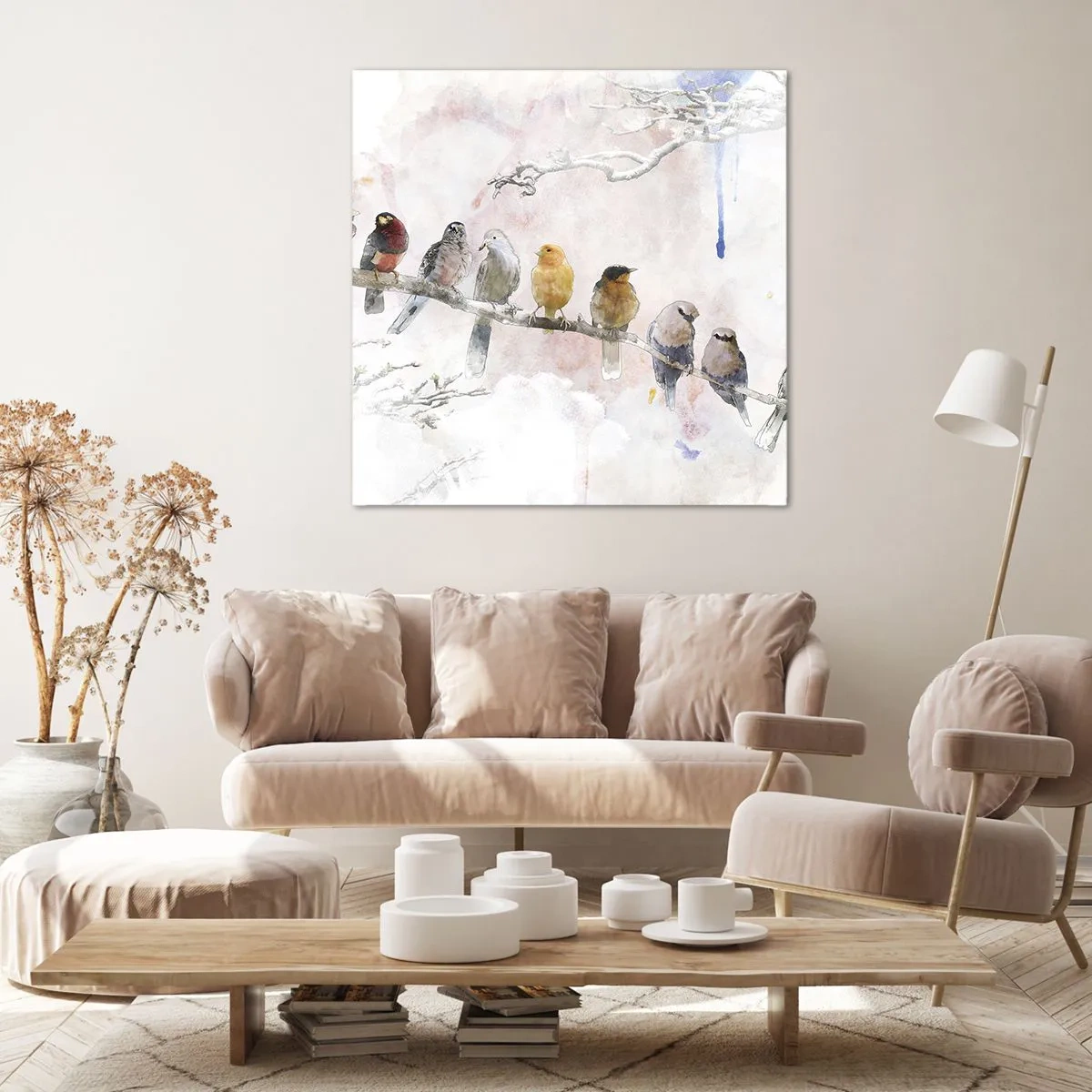 Canvas picture - Winged Encounter - 70x70 cm