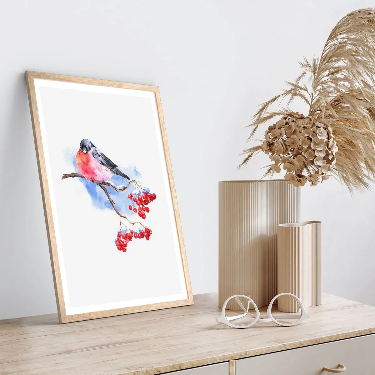 Poster in light oak frame - Winter in Colour - 50x70 cm