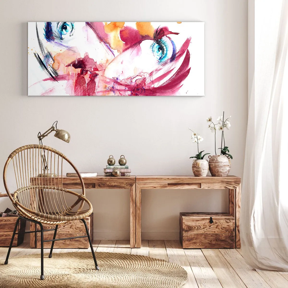 Canvas picture - In Close-up the World Is Blooming  - 90x30 cm
