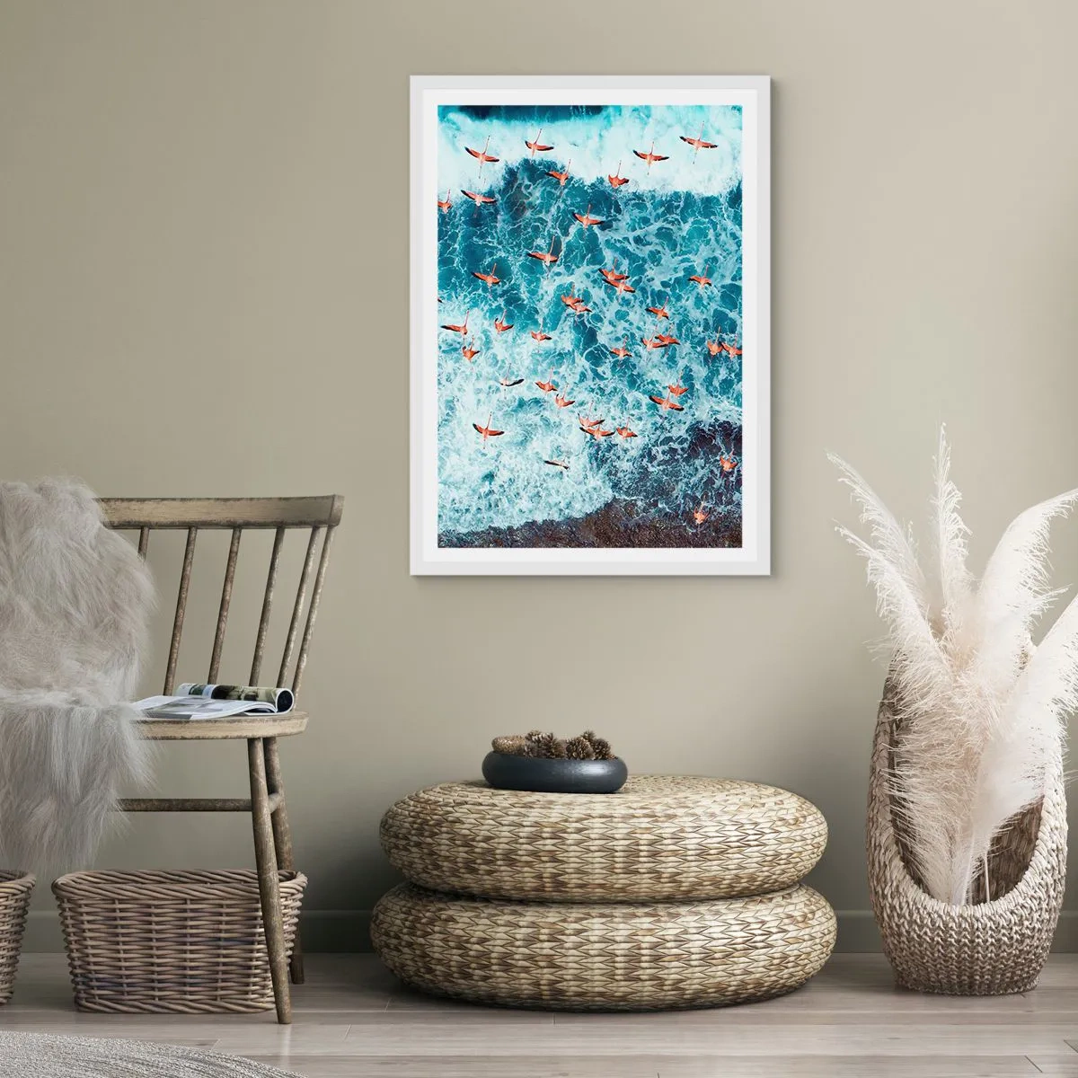 Poster in white frmae - Seaside Parade - 50x70 cm