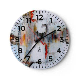 Wall clock - Clock on glass - With a Stick on Water - 30x30 cm