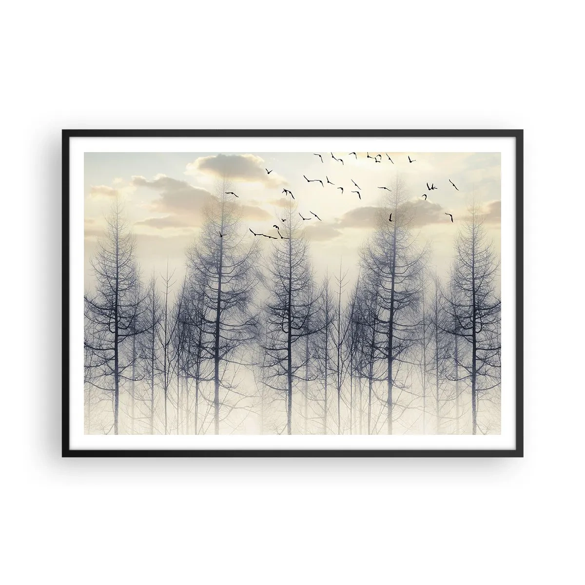 Poster in black frame - Spirits of the Forest - 100x70 cm