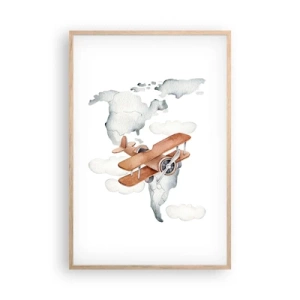 Poster in light oak frame - In a Pioneering Spirit - 61x91 cm