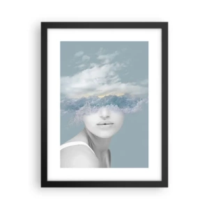 Poster in black frame - With the Head In the Clouds - 30x40 cm