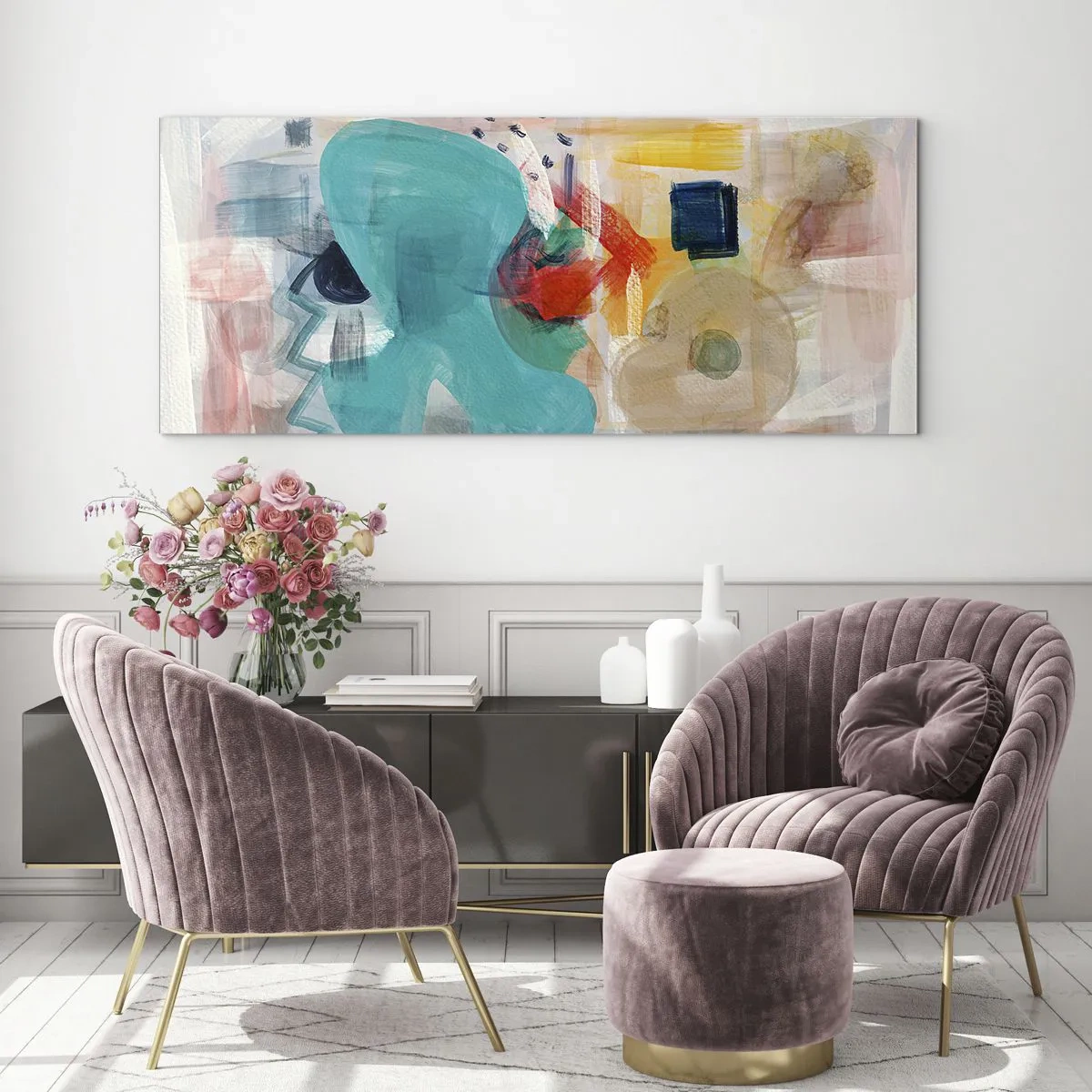 Glass picture - Colourful Game - 100x40 cm