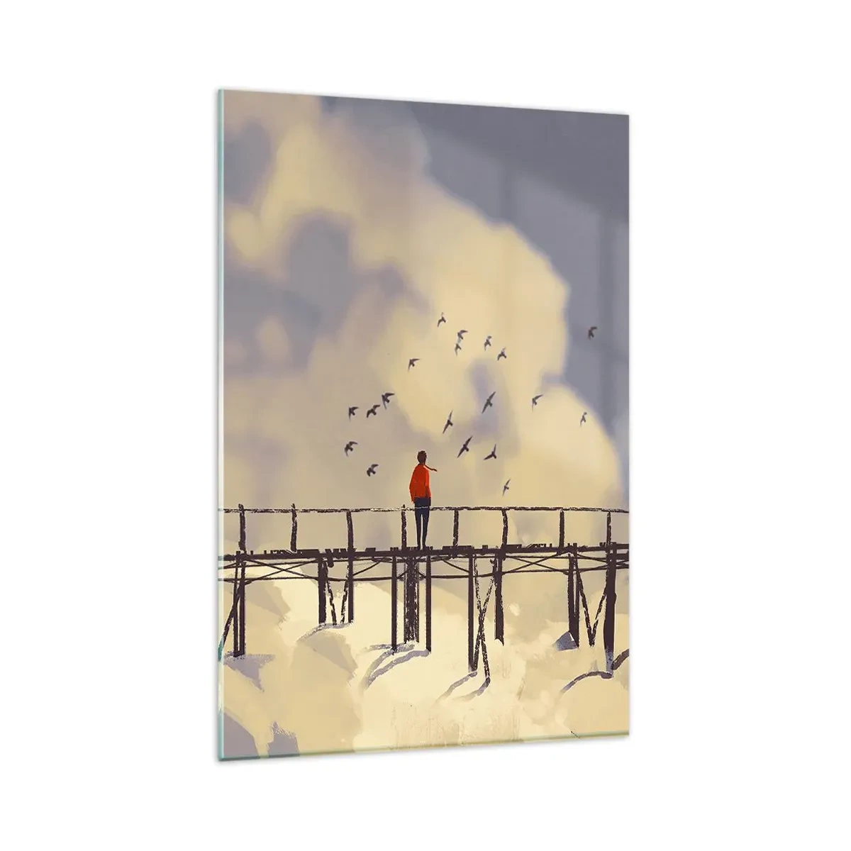 Glass picture - Blue Longing - 80x120 cm