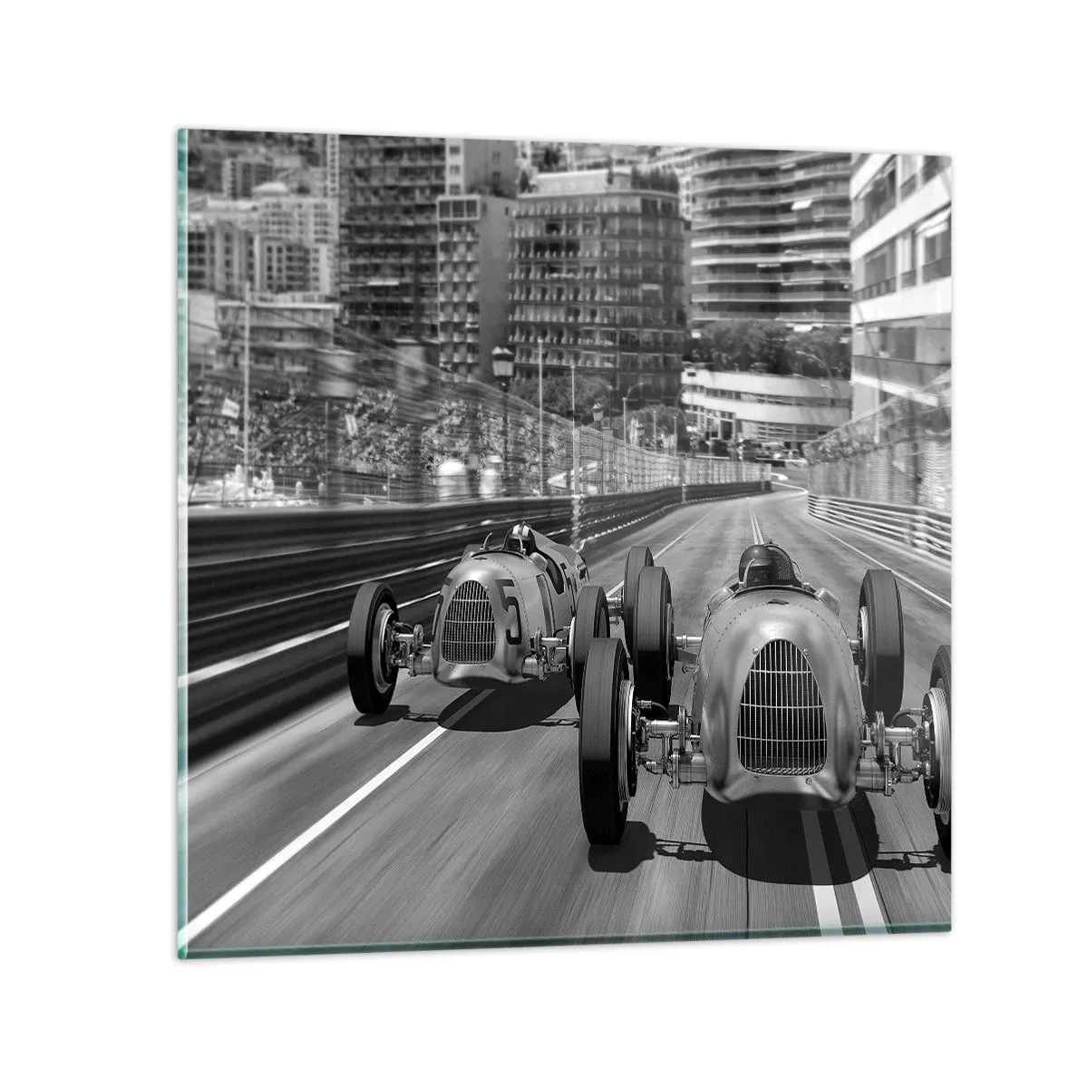 Glass picture - Long Time Ago in Monte Carlo - 40x40 cm