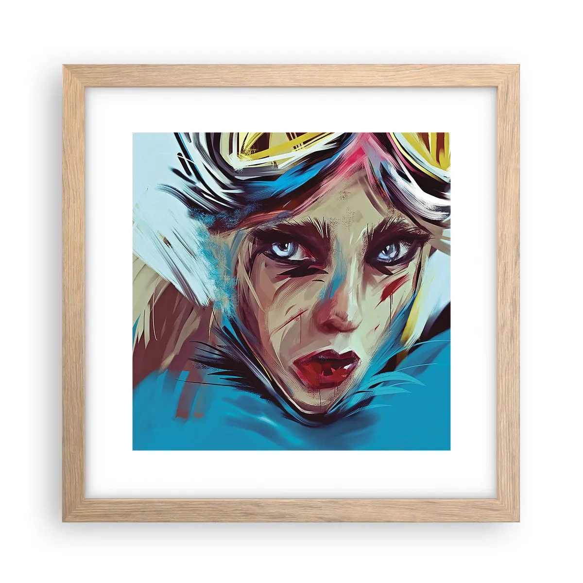 Poster in light oak frame - Road Mistress - 30x30 cm