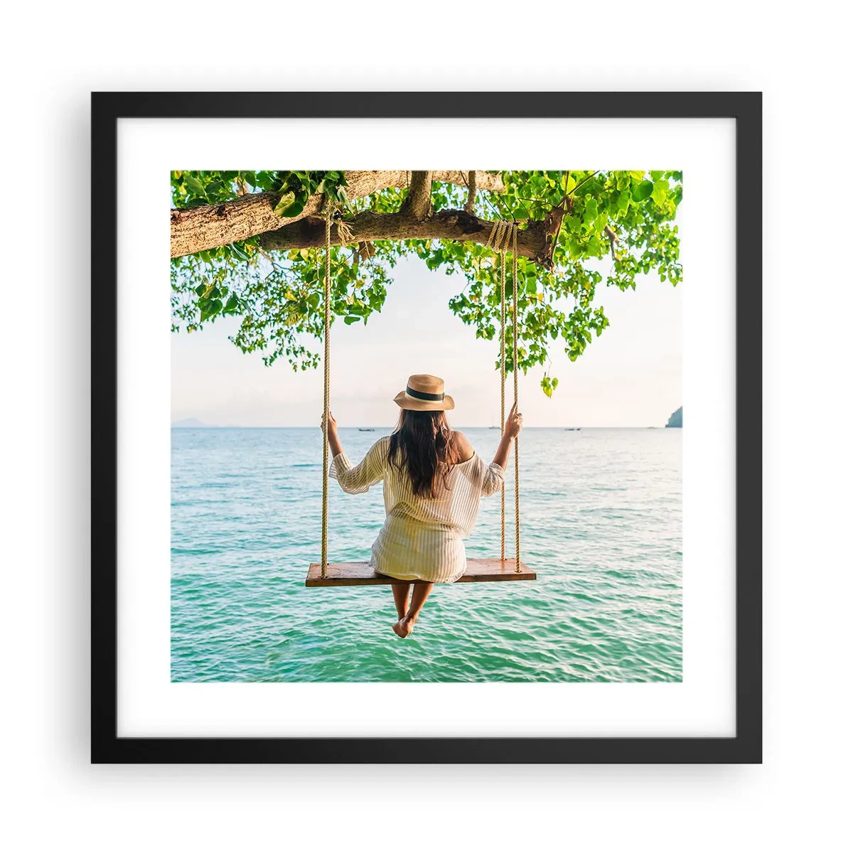 Poster in black frame - Life Is Beautiful - 40x40 cm