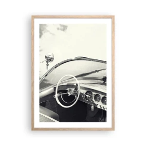 Poster in light oak frame - Weather for the Rich - 50x70 cm