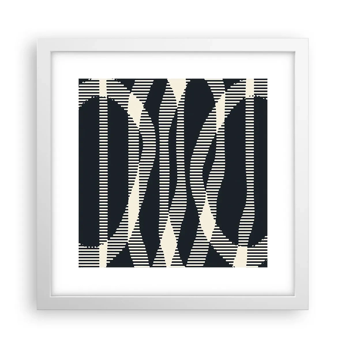 Poster in white frmae - Attempt at Breaking Darkness - 30x30 cm