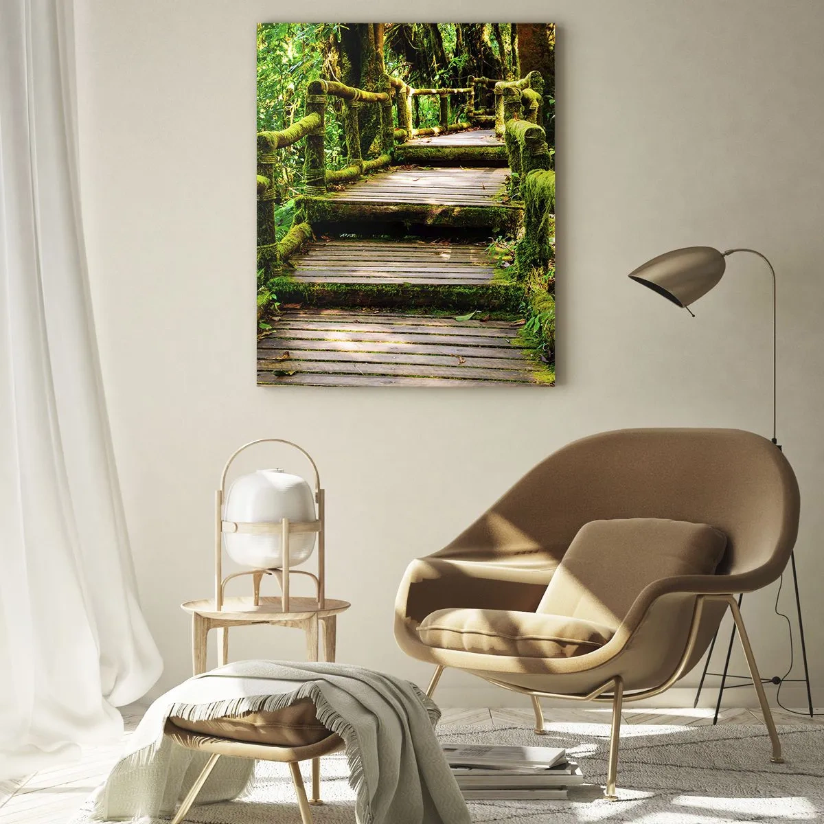 Glass picture - Down the Green Path - 80x120 cm