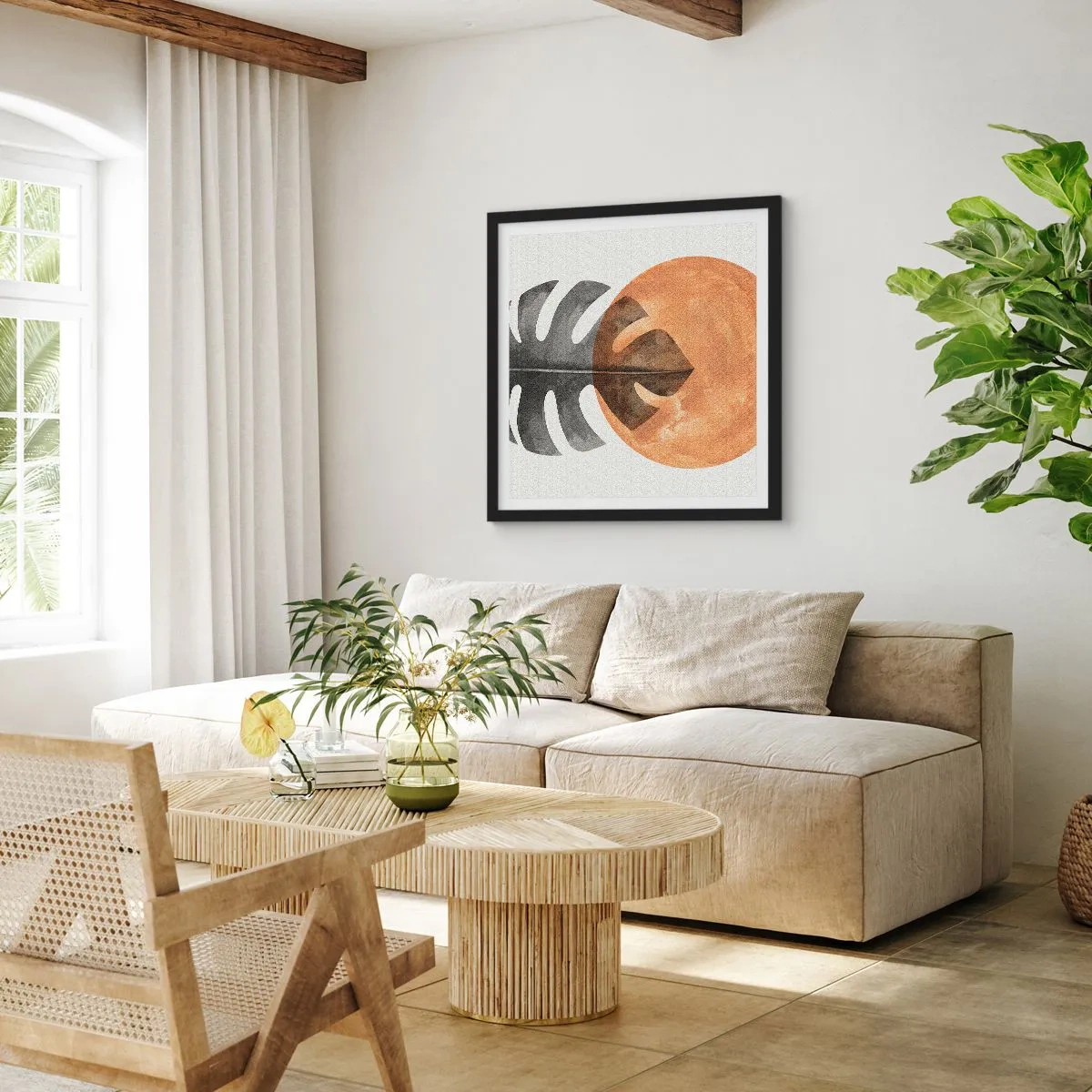 Poster in black frame - Always the Sun - 50x50 cm