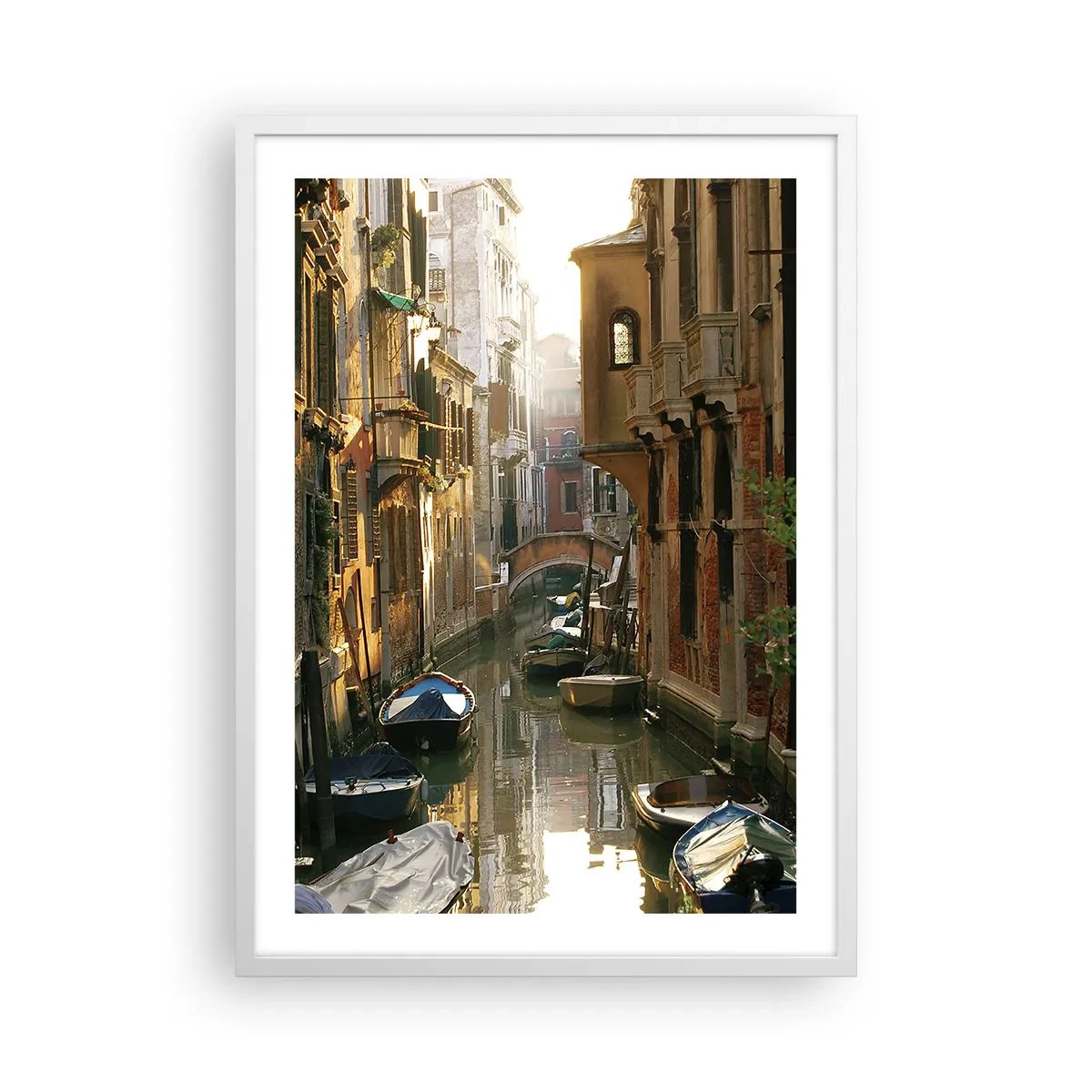 Poster in white frmae - In a Venetian Alley - 50x70 cm