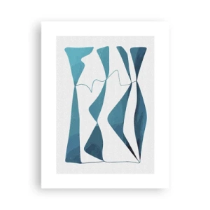 Poster - Abstract: Turquoise Relation - 30x40 cm