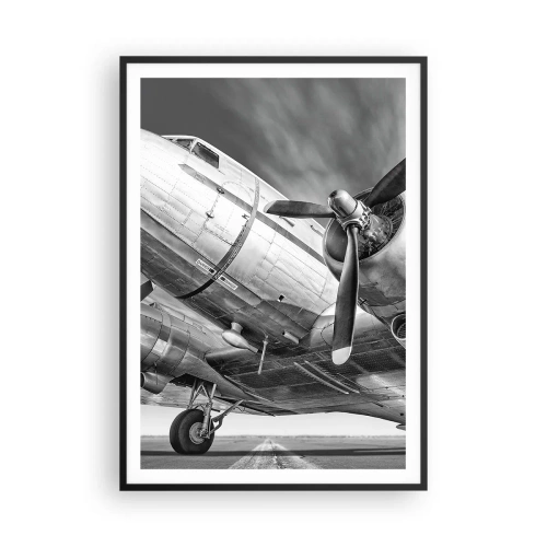 Poster in black frame - Always Ready to Fly - 70x100 cm