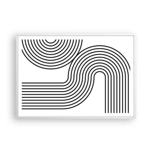 Poster in white frmae - On the Curve - 100x70 cm