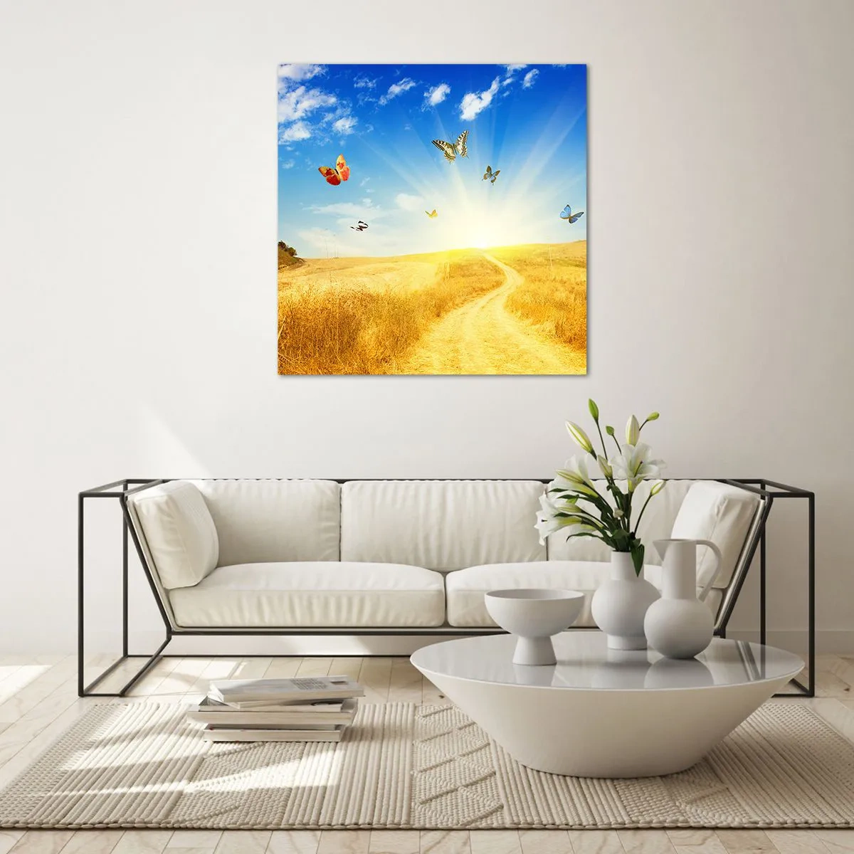 Glass picture - How Can You Not Love the Summer? - 70x70 cm