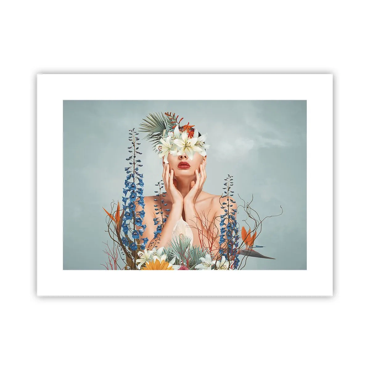 Poster - Woman – Flower - 40x30 cm