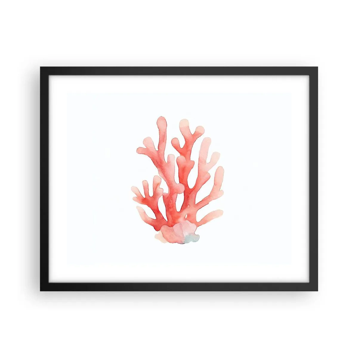 Poster in black frame - Coral Colour Colars - 50x40 cm