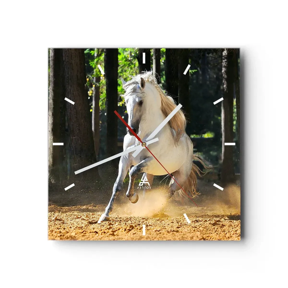 Wall clock - Clock on glass - Straight from a Fantasy Book - 40x40 cm