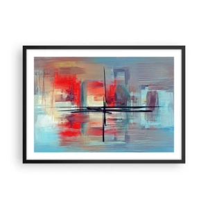 Poster in black frame - Landscape in a foreign Dimension - 70x50 cm
