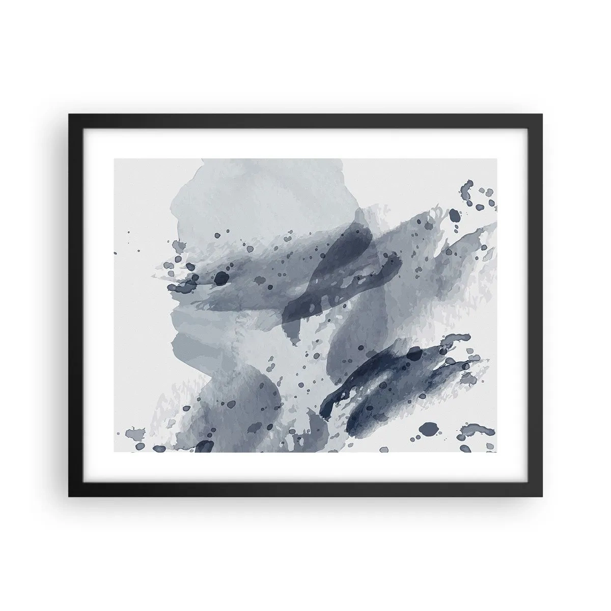 Poster in black frame - Study in Nature of Water - 50x40 cm