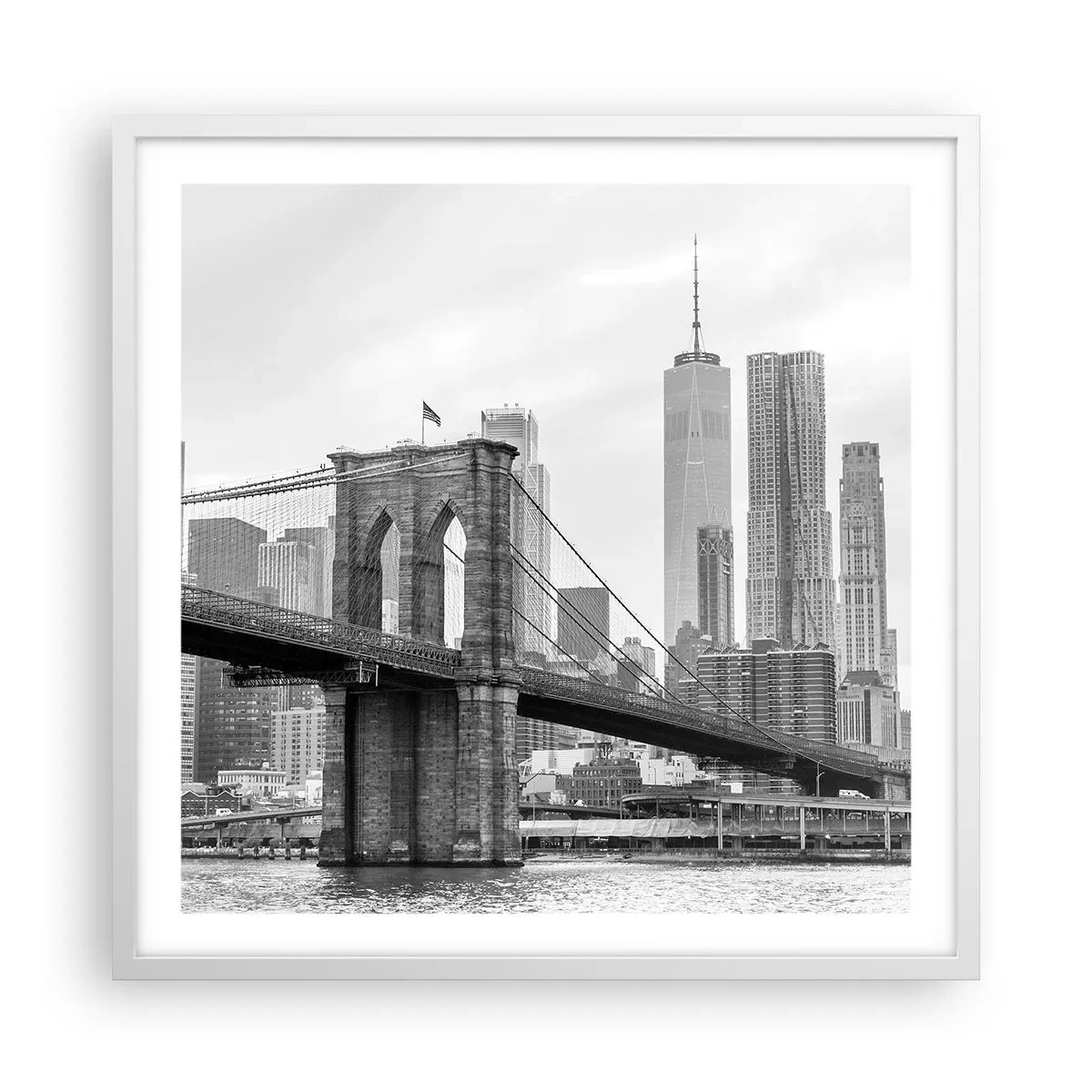 Poster in white frmae - New York Style - 60x60 cm