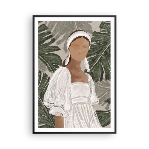 Poster in black frame - Exotic Portrait - 70x100 cm
