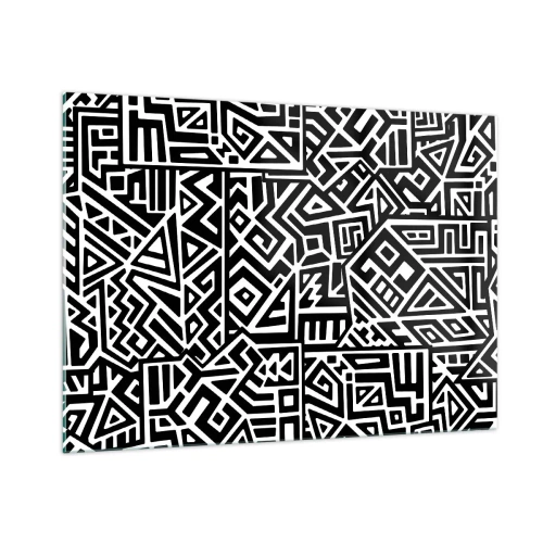 Glass picture - Precolumbian Composition - 100x70 cm