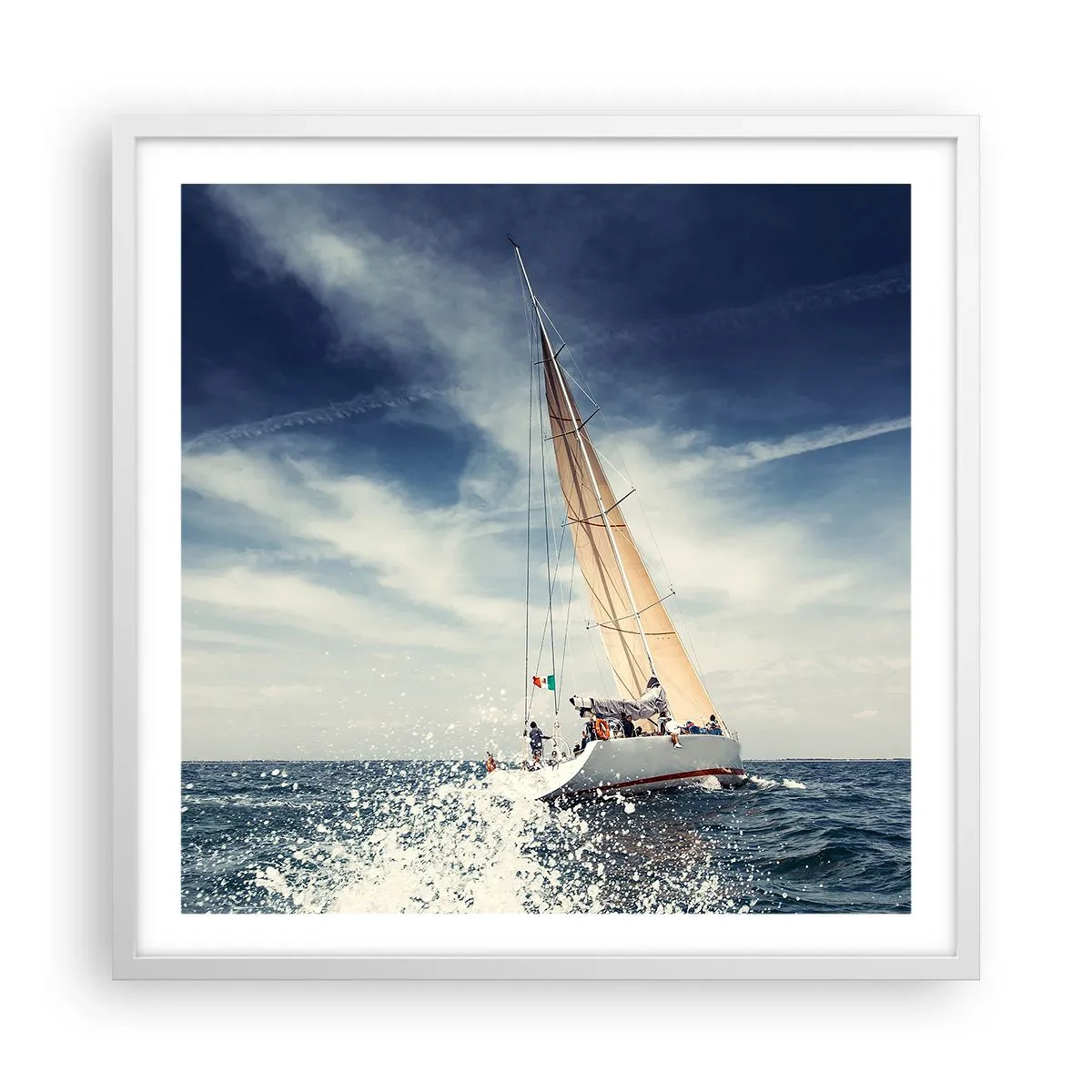 Poster in white frmae - They Won't Catch Us - 60x60 cm