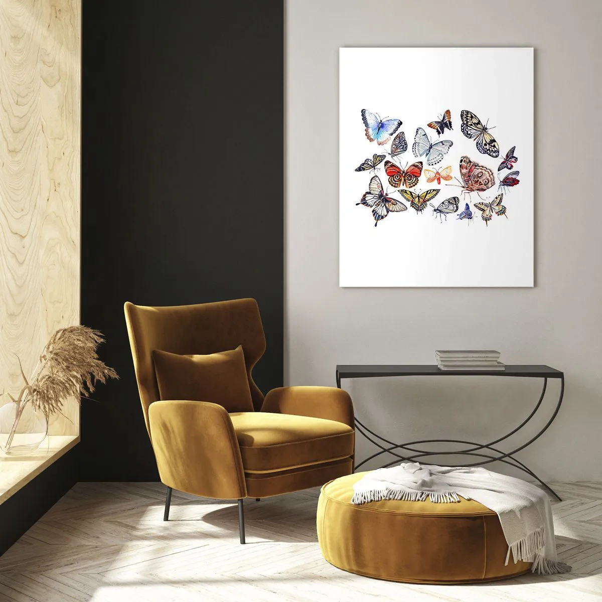 Glass picture - Colourful Swarm - 50x70 cm