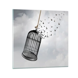 Glass picture - Faith…Hope…Freedom! - 60x60 cm