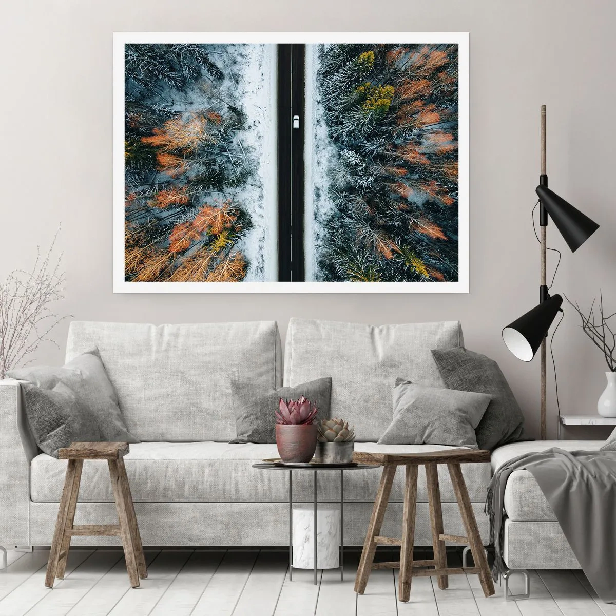 Poster - Through a Wintery Forest - 40x30 cm