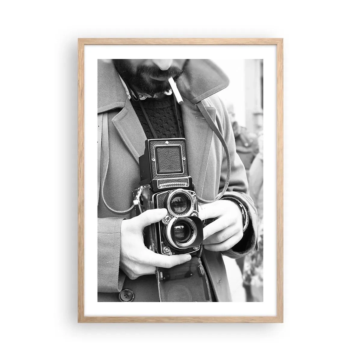 Poster in light oak frame - In Retro Style - 50x70 cm