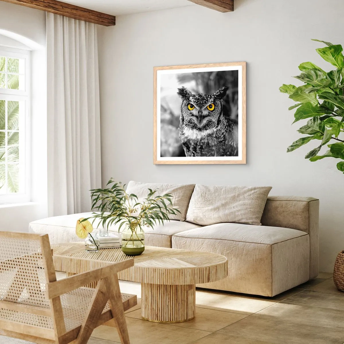 Poster in light oak frame - Nothing Can Hide - 50x50 cm