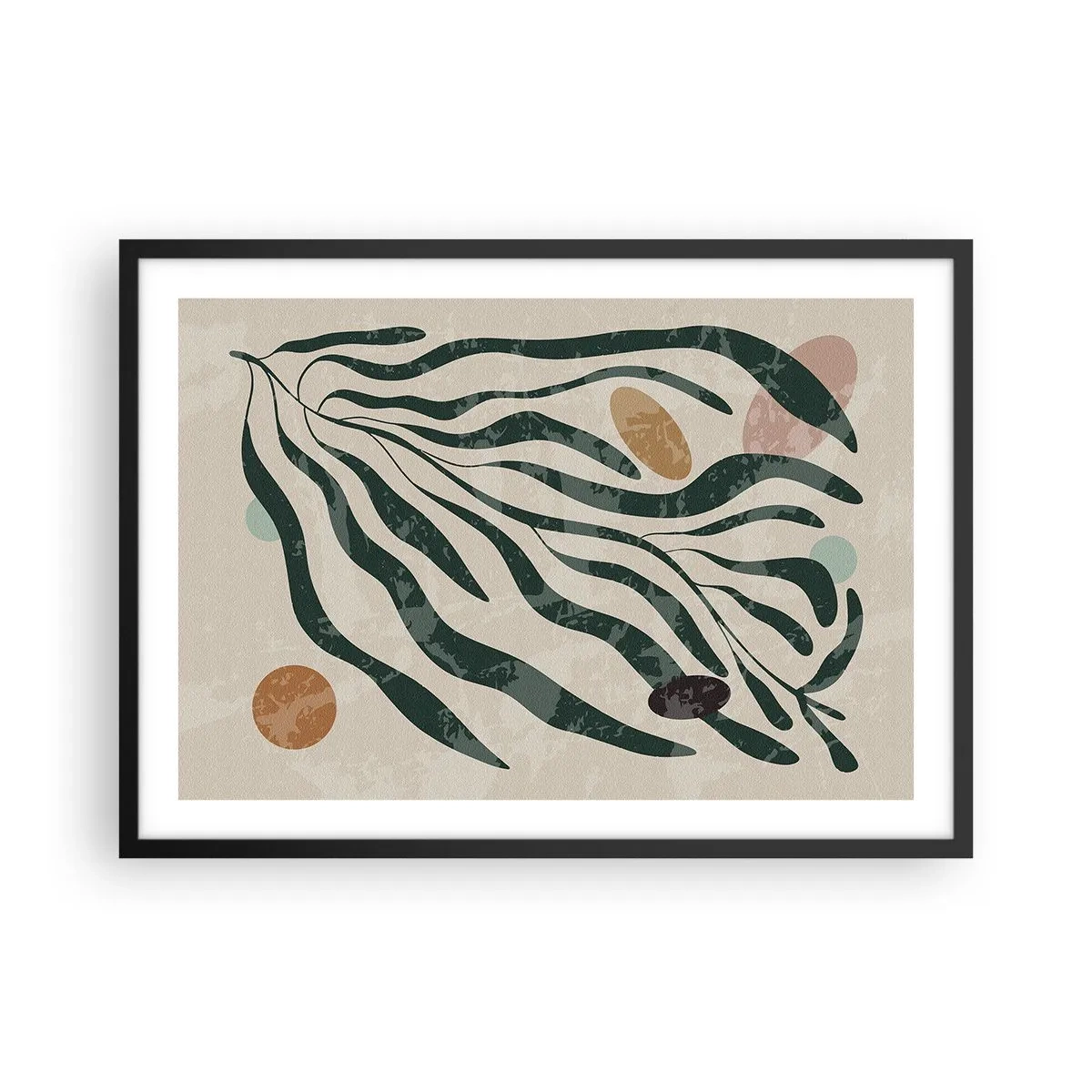 Poster in black frame - Among the Green - 70x50 cm