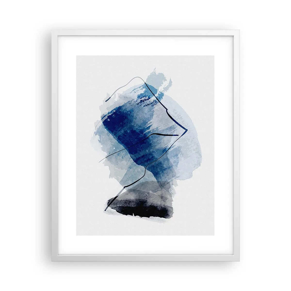 Poster in white frmae - Ice Mountain - 40x50 cm