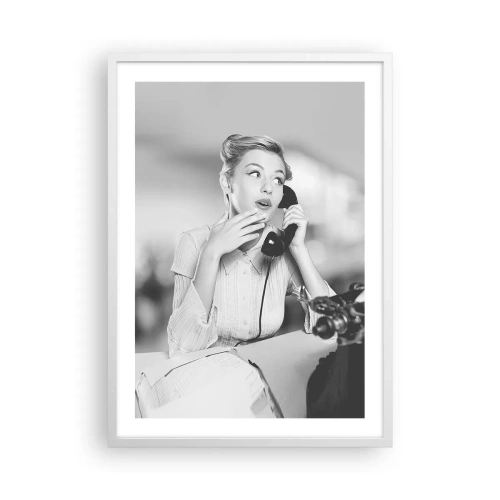 Poster in white frmae - Hello, Here Come the 50-ies - 50x70 cm