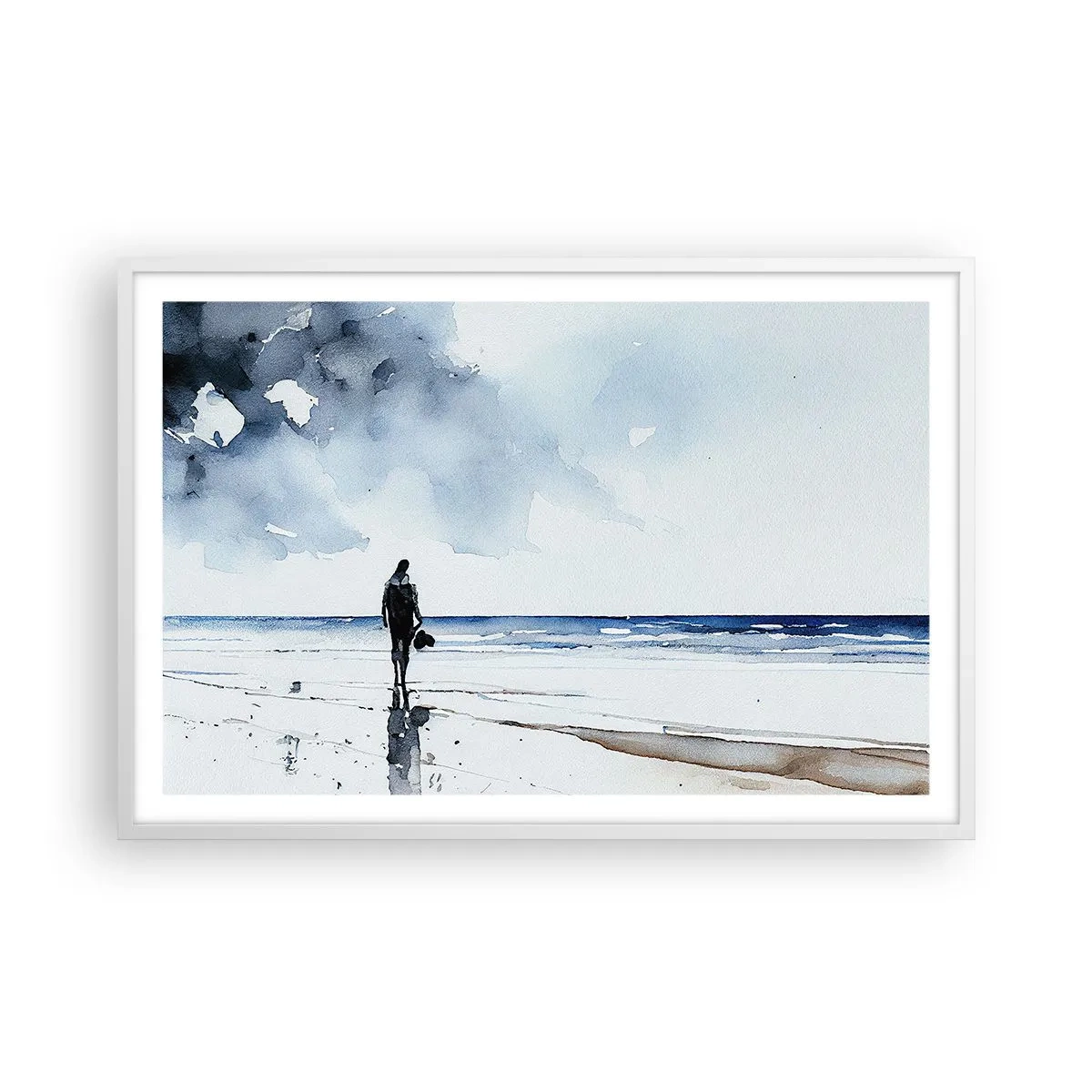 Poster in white frmae - Conversation with the Sea - 91x61 cm