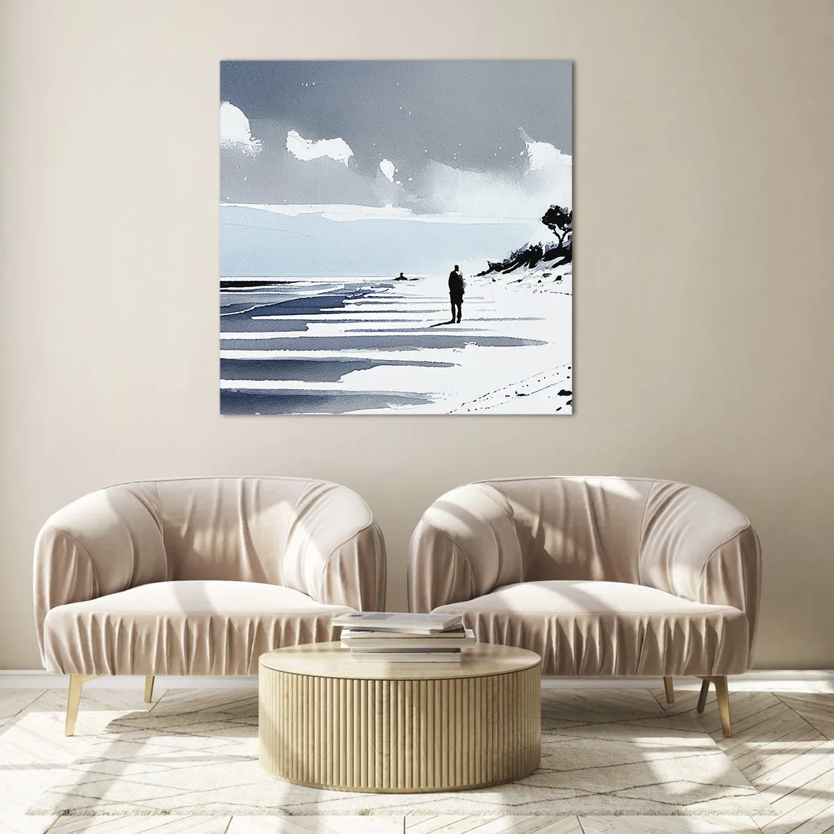 Glass picture - All Alone - 30x30 cm