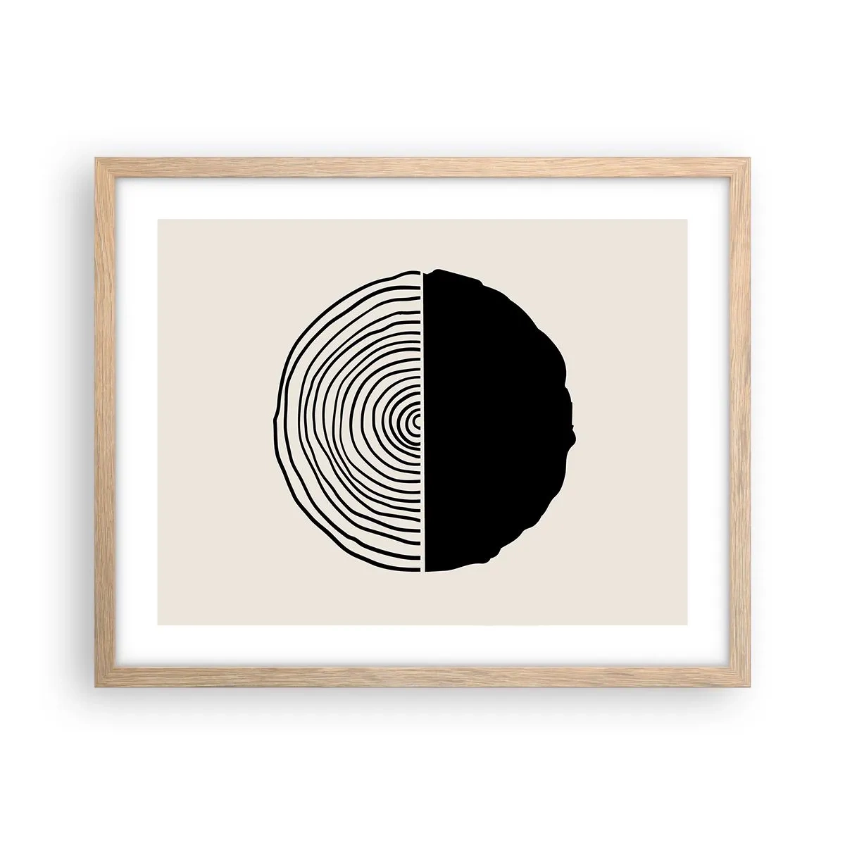 Poster in light oak frame - Half-half - 50x40 cm
